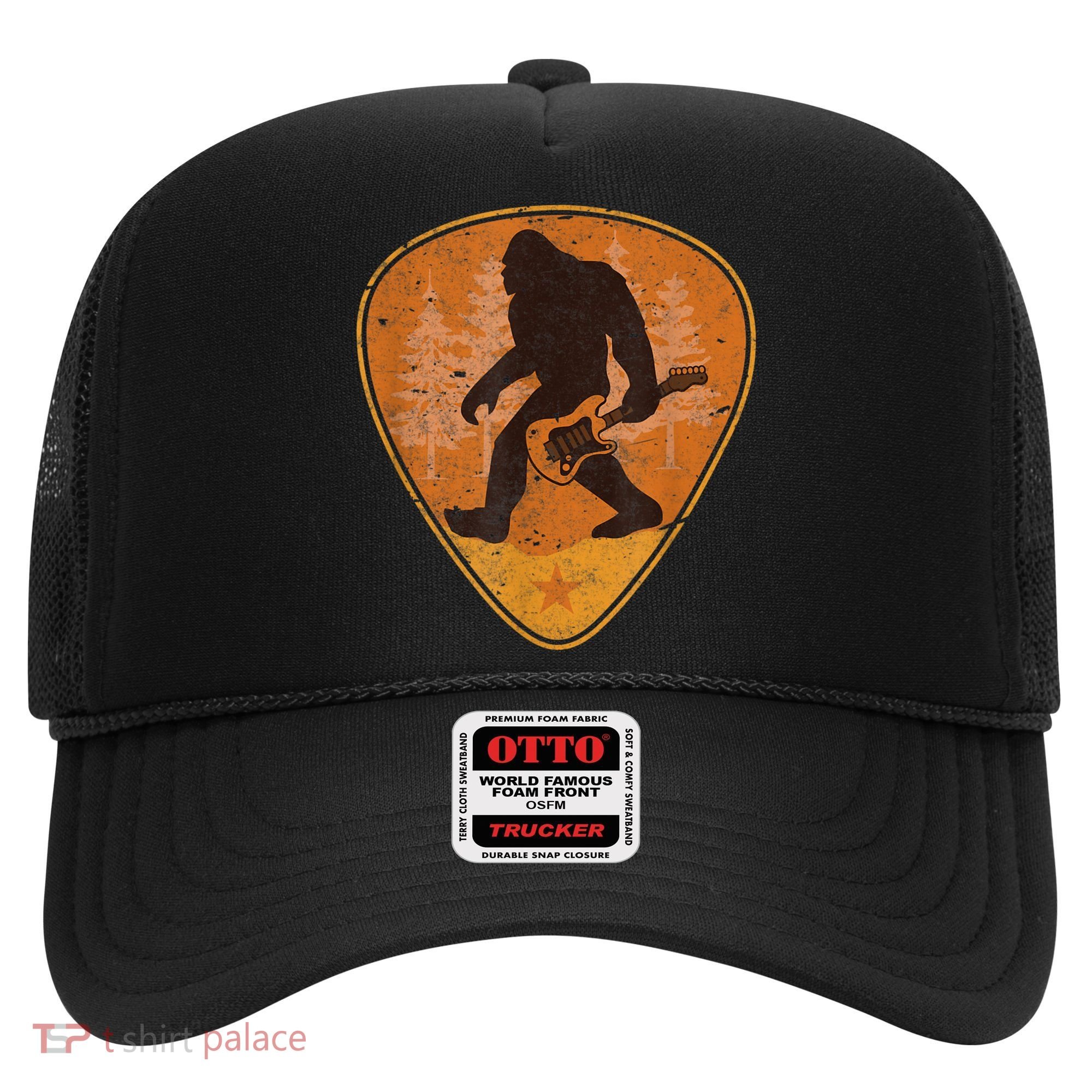 Bigfoot Guitar Sasquatch Yeti Guitarist Music Men Hat