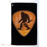 Bigfoot Guitar Sasquatch Yeti Guitarist Music Men Golf Towel thumb 0