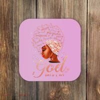 Black God Says I Am Black Melanin History Month Pride Coaster thumb 0