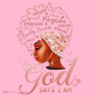 Black God Says I Am Black Melanin History Month Pride Coaster thumb 2