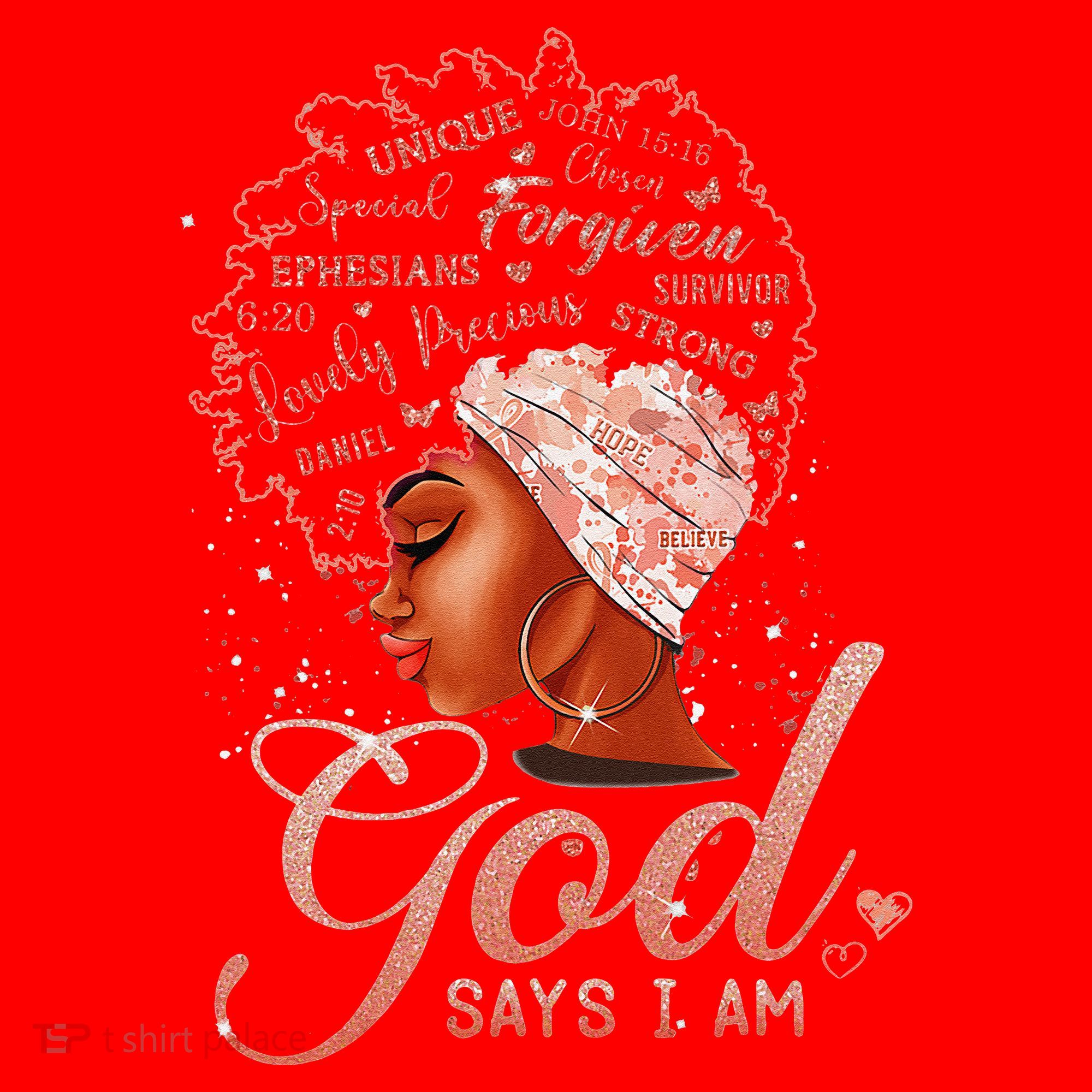 Black God Says I Am Black Melanin History Month Pride Santa Hat