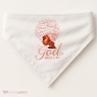Black God Says I Am Black Melanin History Month Pride USA-Made Doggie Bandana thumb 0