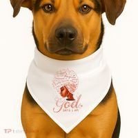 Black God Says I Am Black Melanin History Month Pride USA-Made Doggie Bandana thumb 1