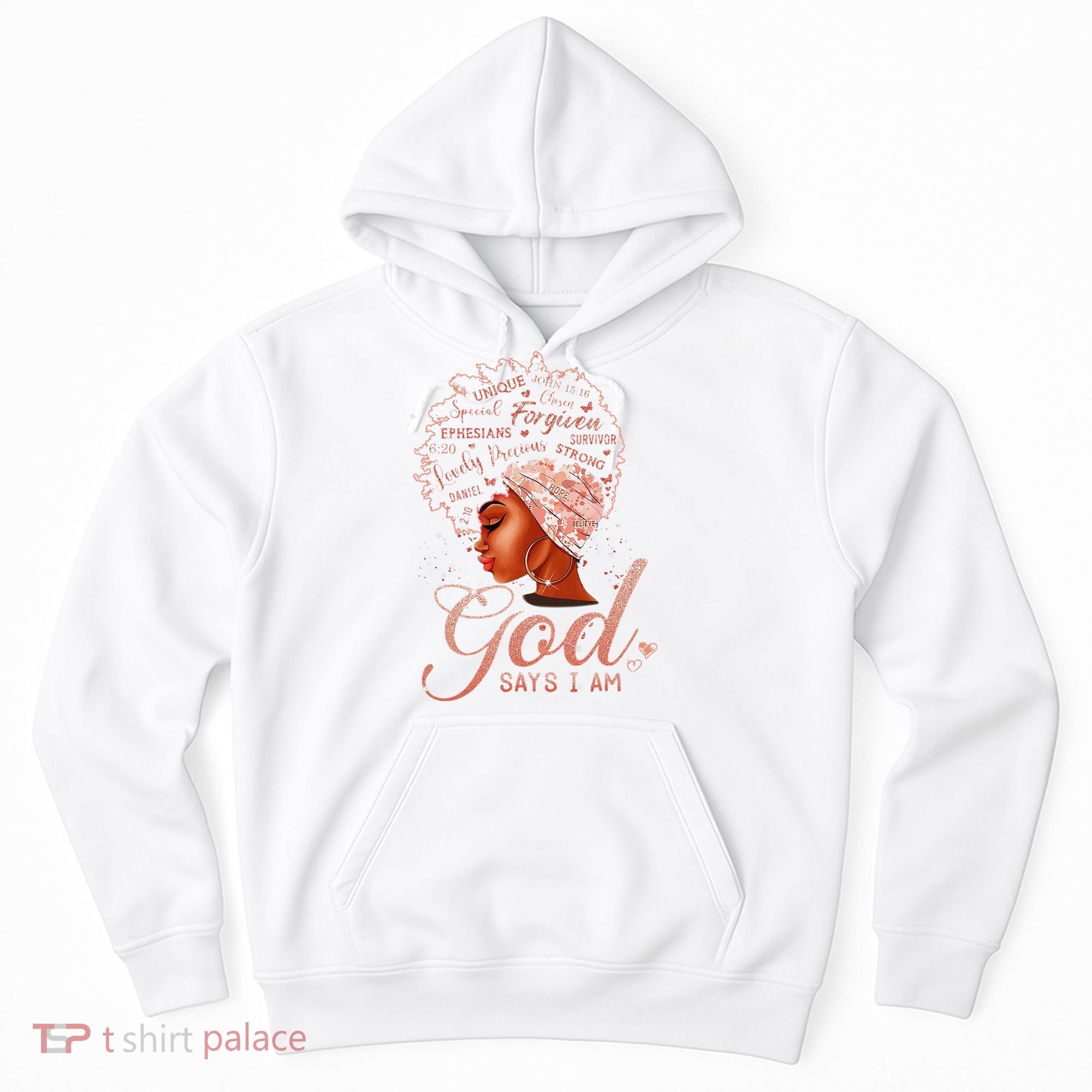 Black God Says I Am Black Melanin History Month Pride Hoodie