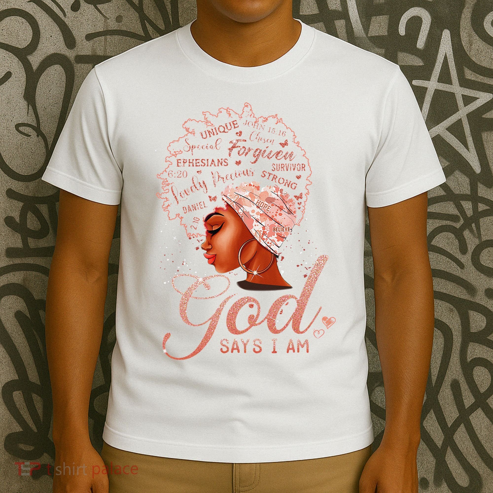 Black God Says I Am Black Melanin History Month Pride T-Shirt