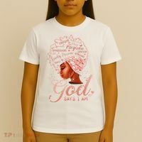 Black God Says I Am Black Melanin History Month Pride T-Shirt thumb 4