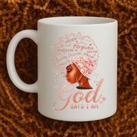 Black God Says I Am Black Melanin History Month Pride Coffee Mug thumb 2