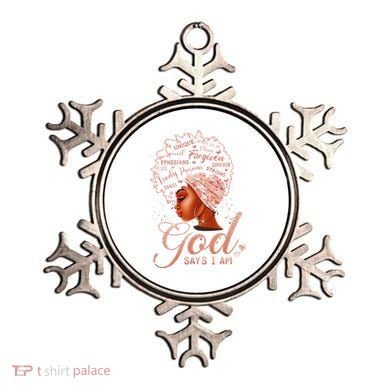 Black God Says I Am Black Melanin History Month Pride Ornament