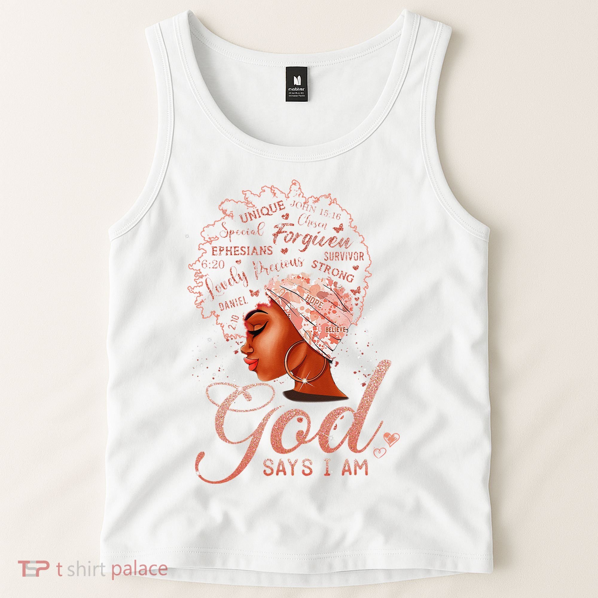 Black God Says I Am Black Melanin History Month Pride Tank Top