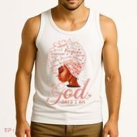 Black God Says I Am Black Melanin History Month Pride Tank Top thumb 3