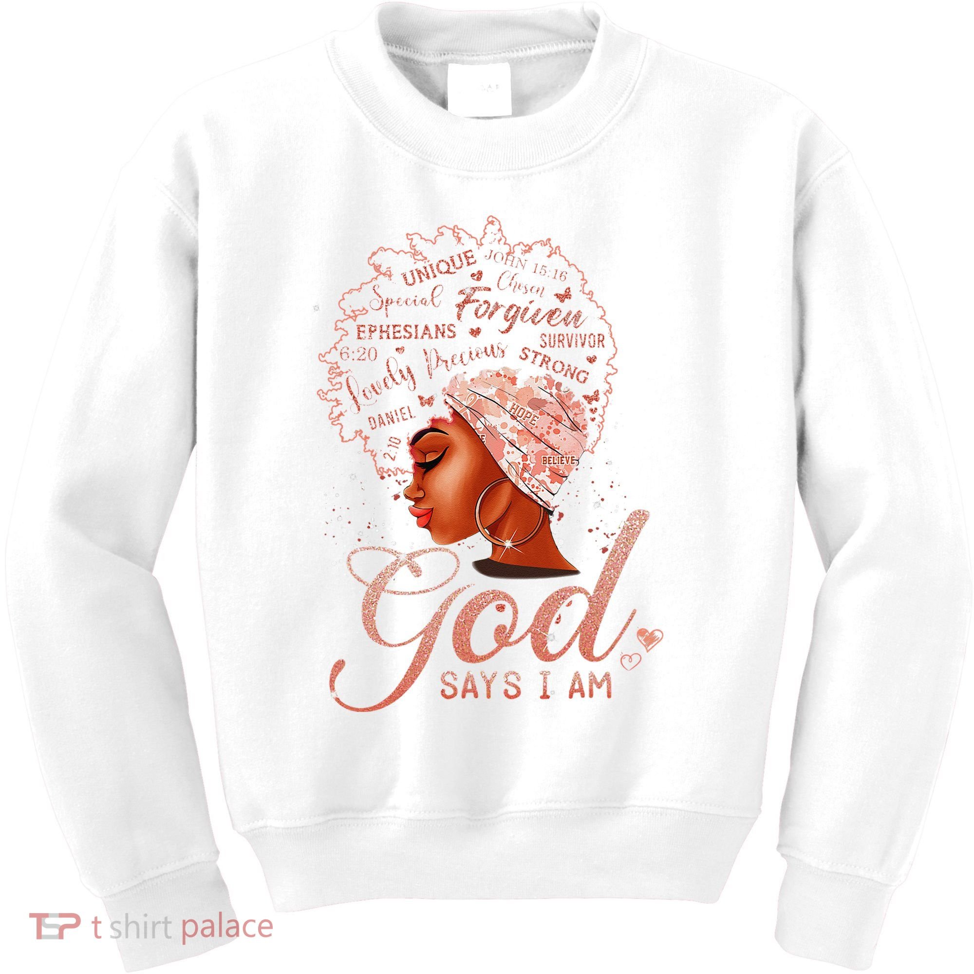 Black God Says I Am Black Melanin History Month Pride Kids Sweatshirt