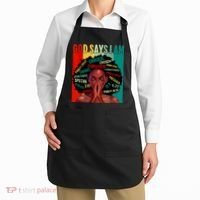 Black God Says I Am Black History Juneteenth Melanin Apron thumb 2