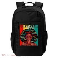 Black God Says I Am Black History Juneteenth Melanin Backpack thumb 0