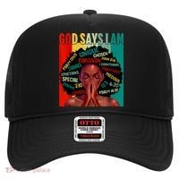 Black God Says I Am Black History Juneteenth Melanin Hat thumb 0