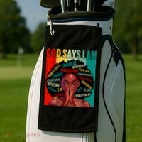 Black God Says I Am Black History Juneteenth Melanin Golf Towel thumb 2