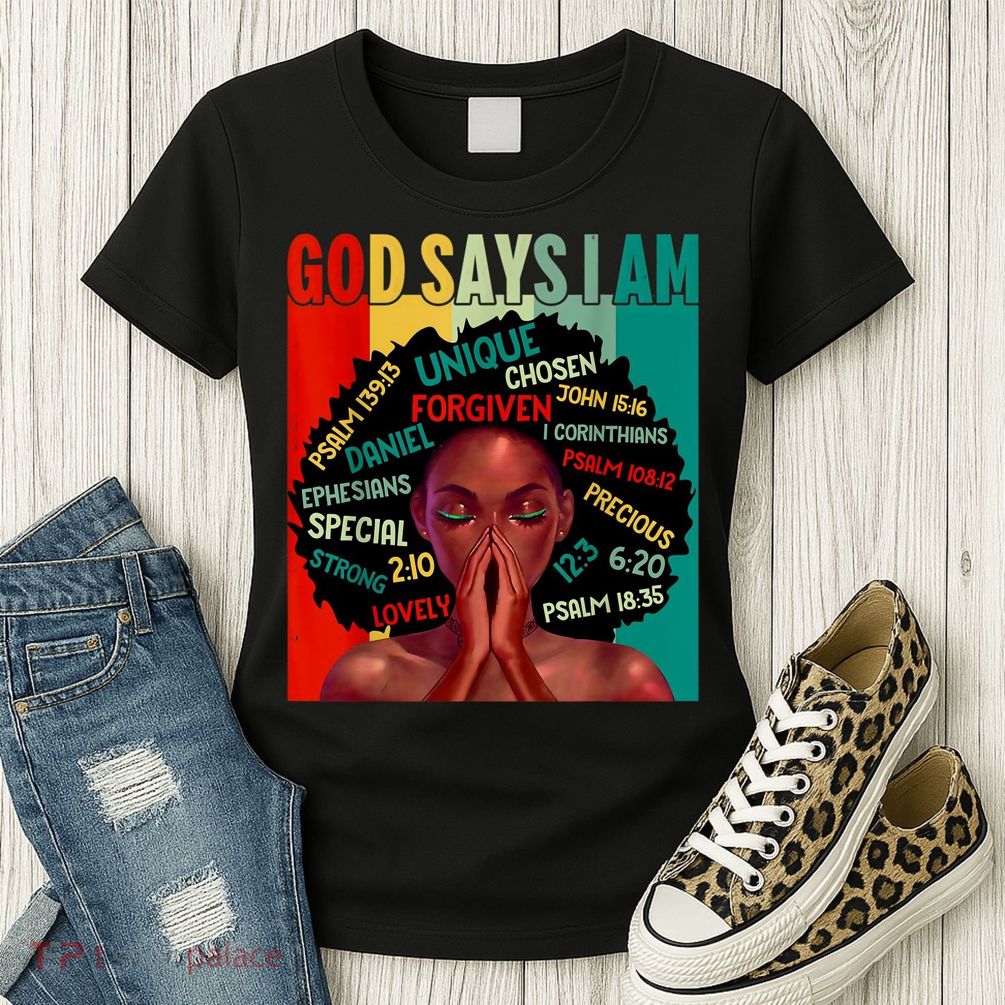 Black God Says I Am Black History Juneteenth Melanin Women's T-Shirt