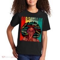 Black God Says I Am Black History Juneteenth Melanin Kids T-Shirt thumb 2