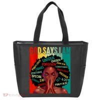 Black God Says I Am Black History Juneteenth Melanin Tote Bag thumb 0