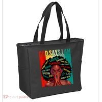 Black God Says I Am Black History Juneteenth Melanin Tote Bag thumb 2