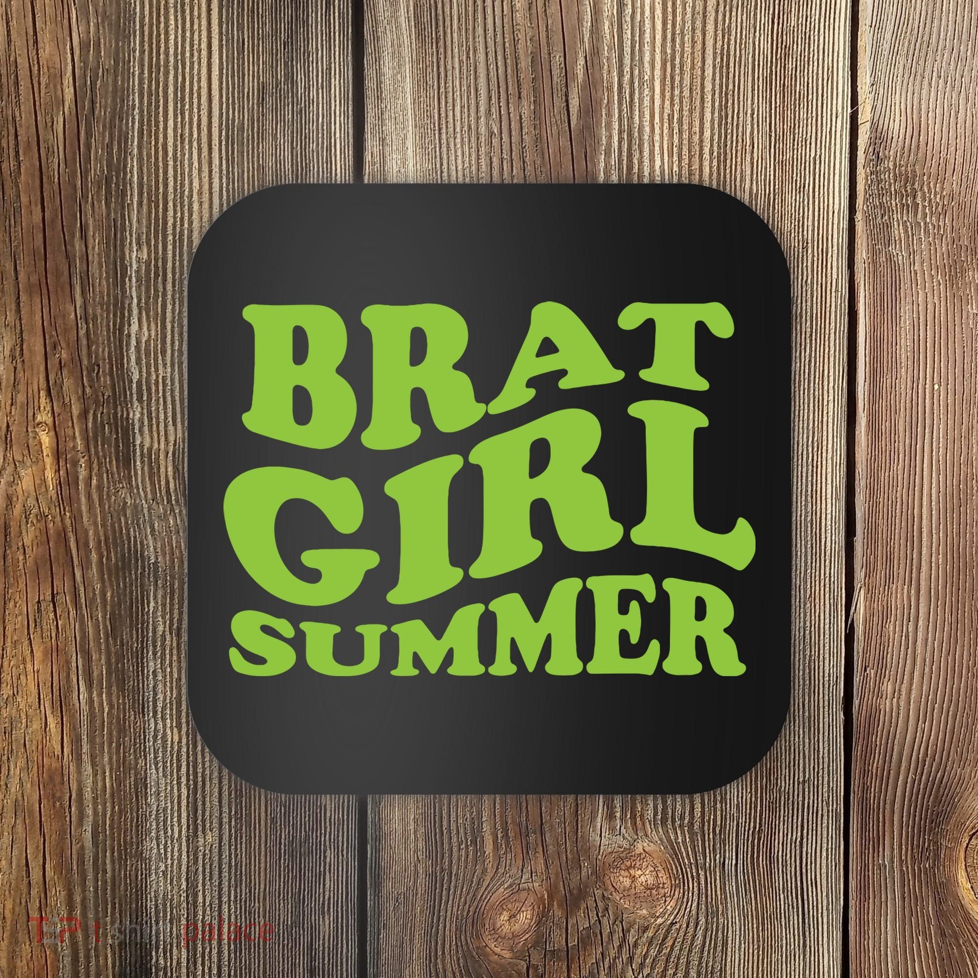 Brat Girl Summer Cute Retro Summer Coaster