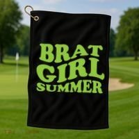 Brat Girl Summer Cute Retro Summer Golf Towel thumb 1