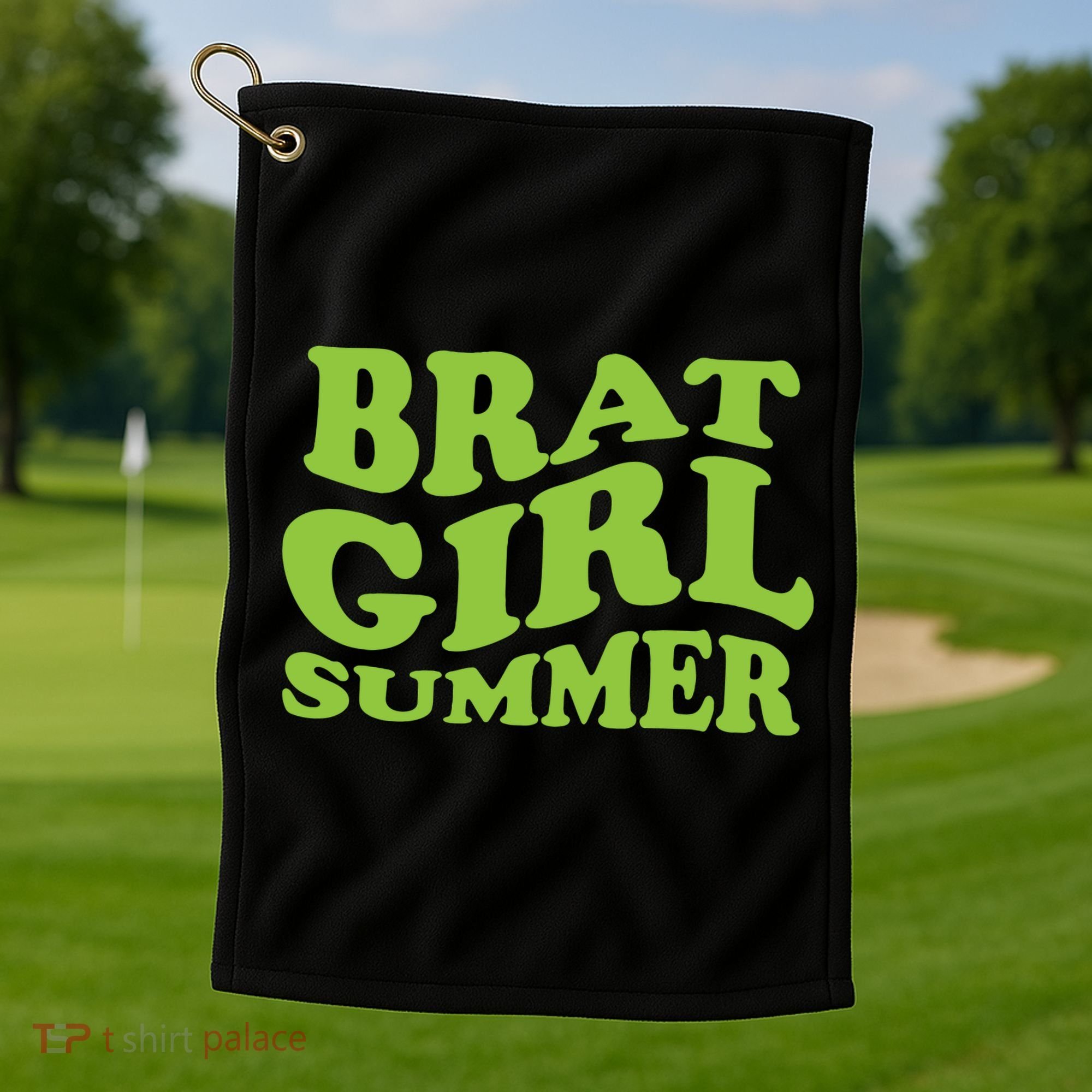 Brat Girl Summer Cute Retro Summer Golf Towel