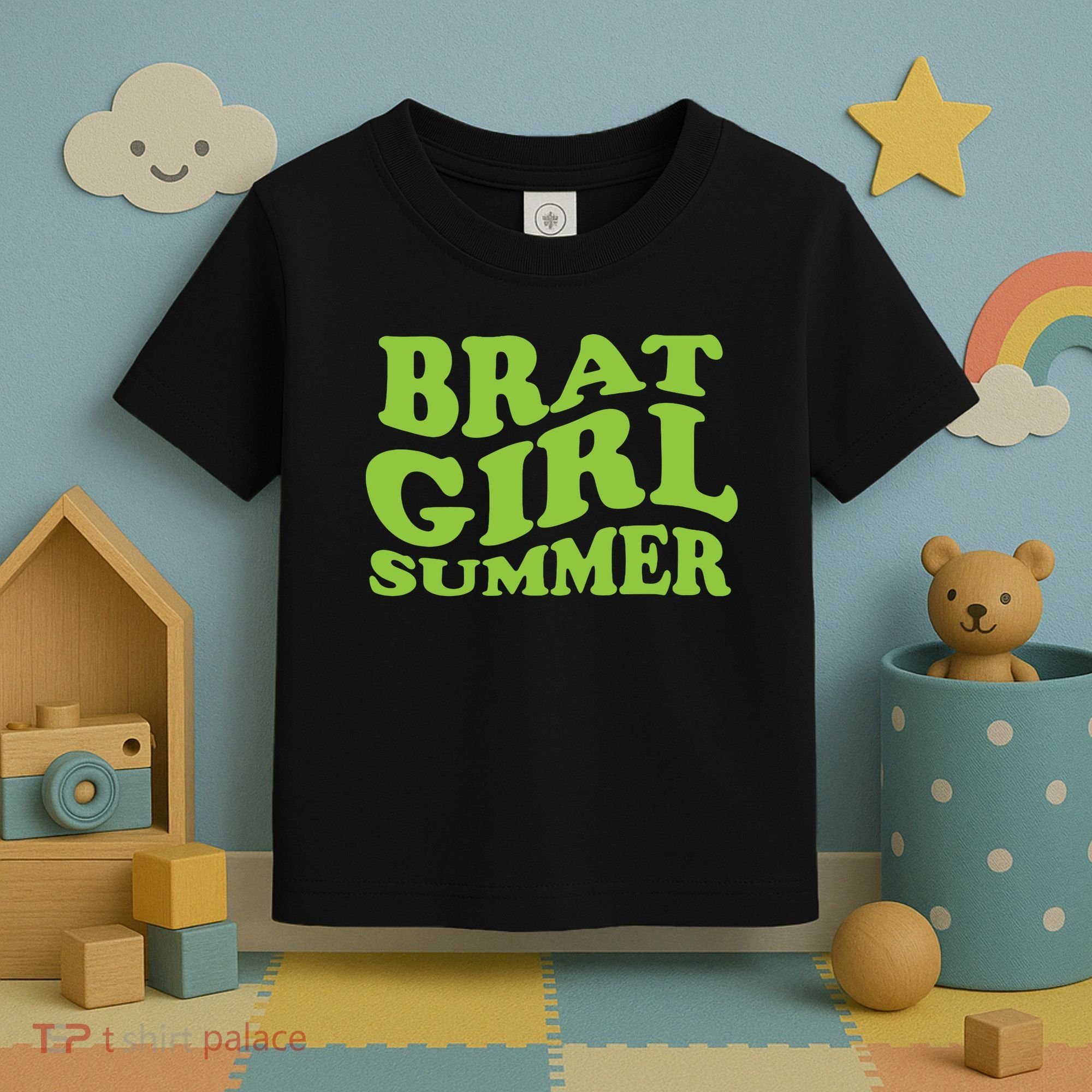 Brat Girl Summer Cute Retro Summer Toddler T-Shirt