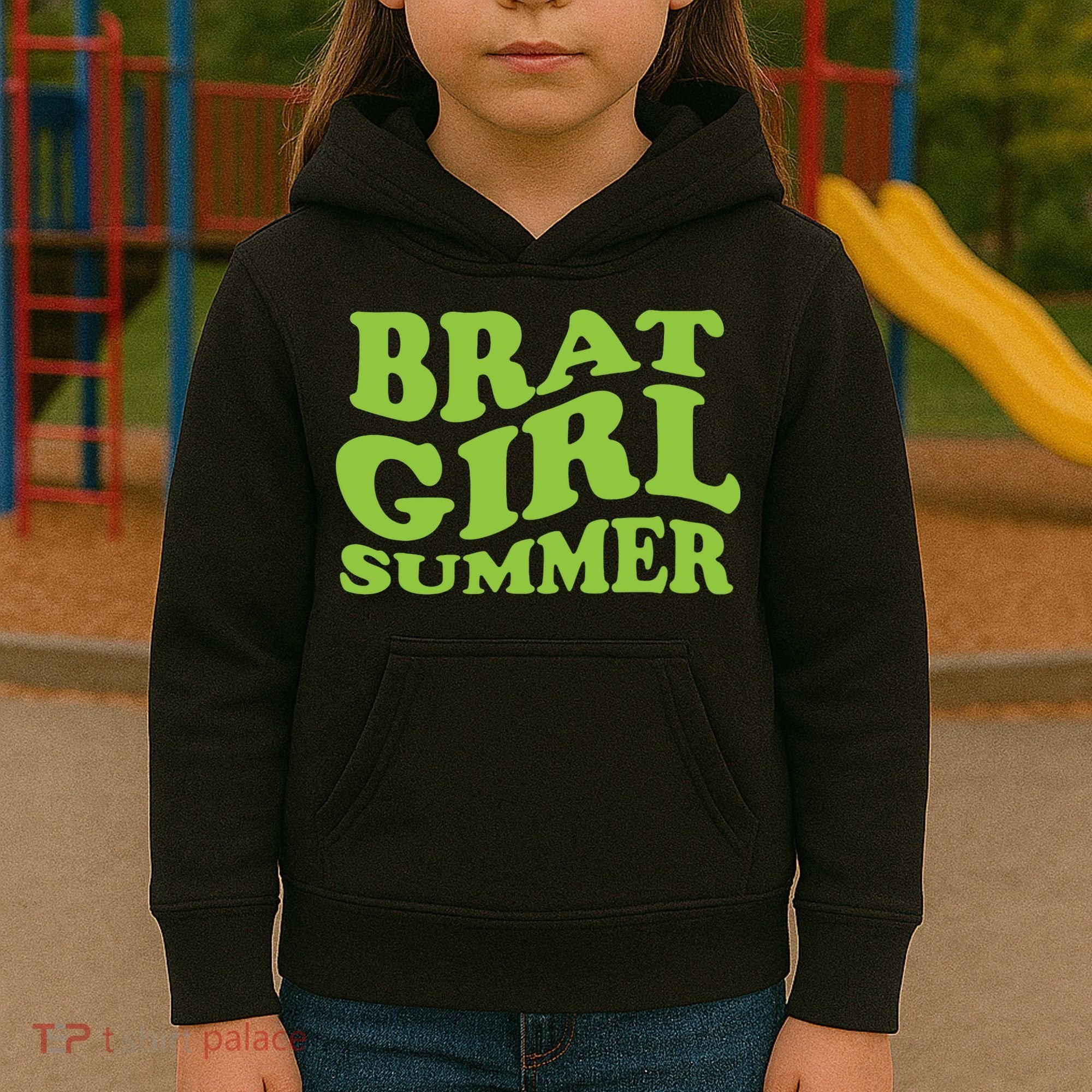 Brat Girl Summer Cute Retro Summer Kids Hoodie