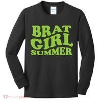 Brat Girl Summer Cute Retro Summer Kids Long Sleeve Shirt thumb 0