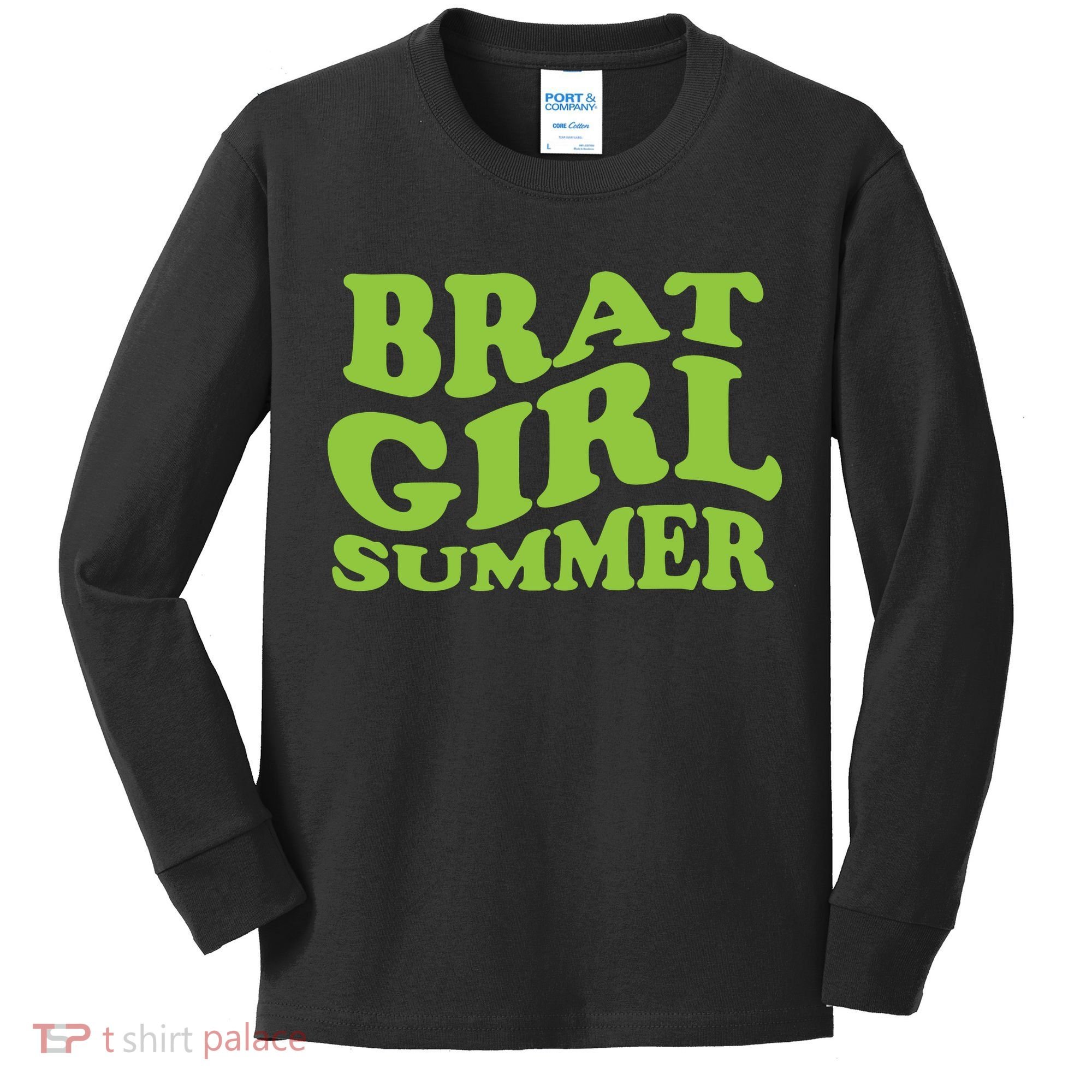 Brat Girl Summer Cute Retro Summer Kids Long Sleeve Shirt