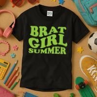 Brat Girl Summer Cute Retro Summer Kids T-Shirt thumb 3