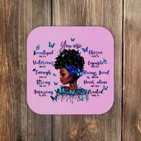 Black God Says I Am Afro Christian Religious Gift Funny Gift Coaster thumb 0