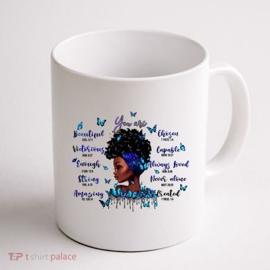 Black God Says I Am Afro Christian Religious Gift Funny Gift Coffee Mug back