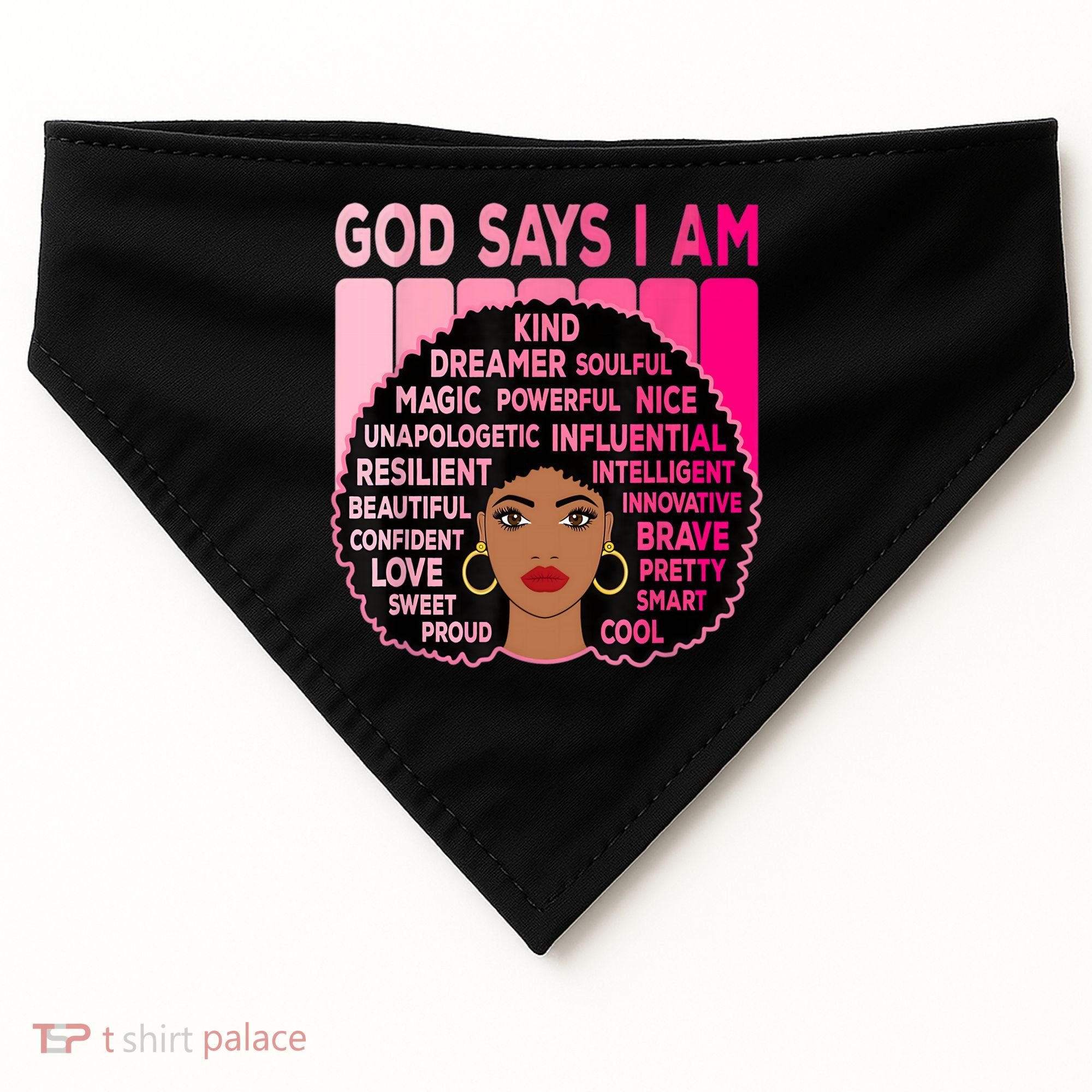 Black God Says I Am Black Melanin History Month Pride Great Gift USA-Made Doggie Bandana