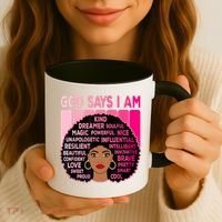 Black God Says I Am Black Melanin History Month Pride Great Gift Coffee Mug thumb 3
