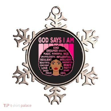 Black God Says I Am Black Melanin History Month Pride Great Gift Ornament