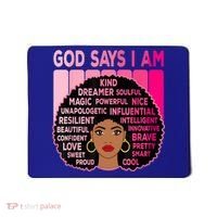 Black God Says I Am Black Melanin History Month Pride Great Gift Mousepad thumb 0