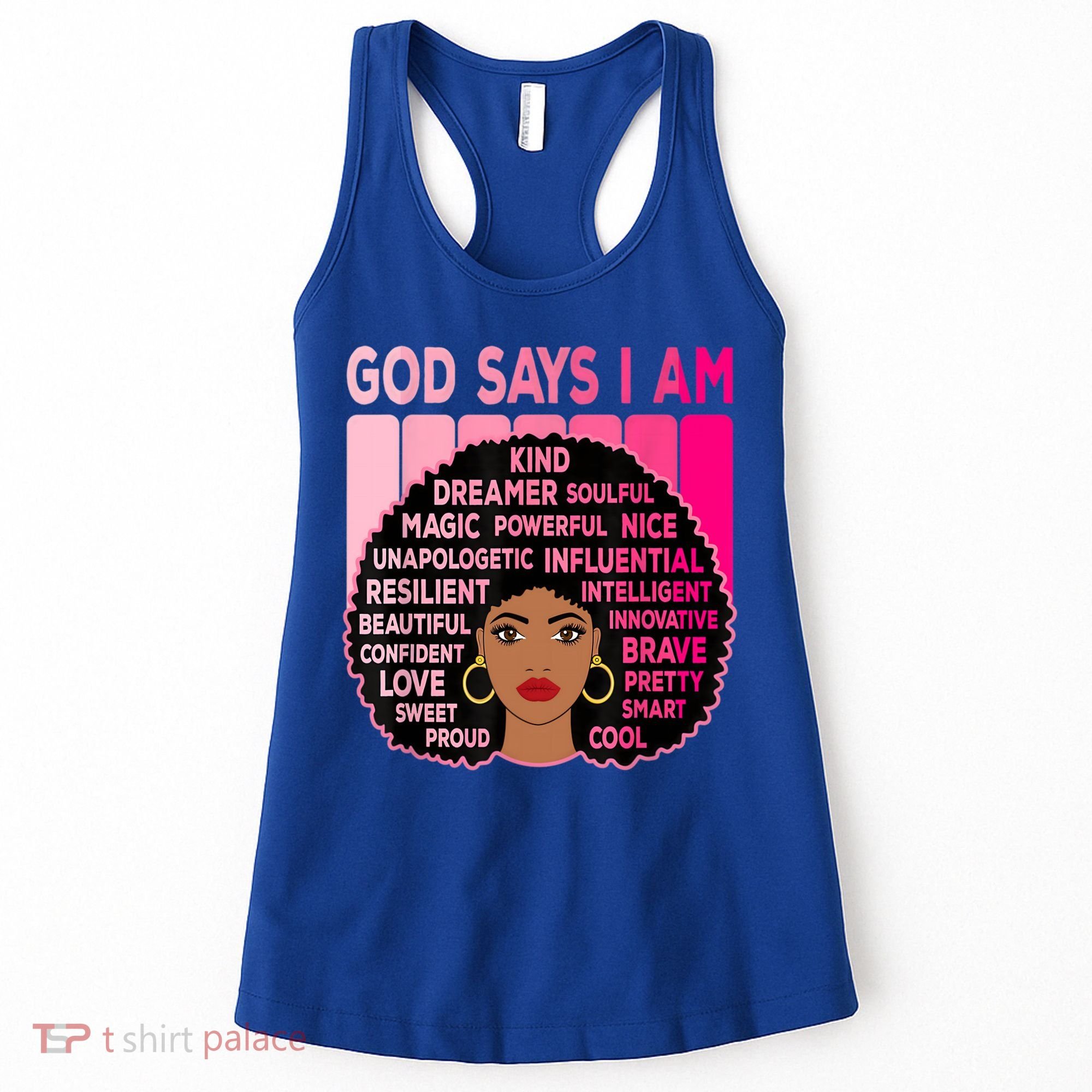 Black God Says I Am Black Melanin History Month Pride Great Gift Women's Tank Top