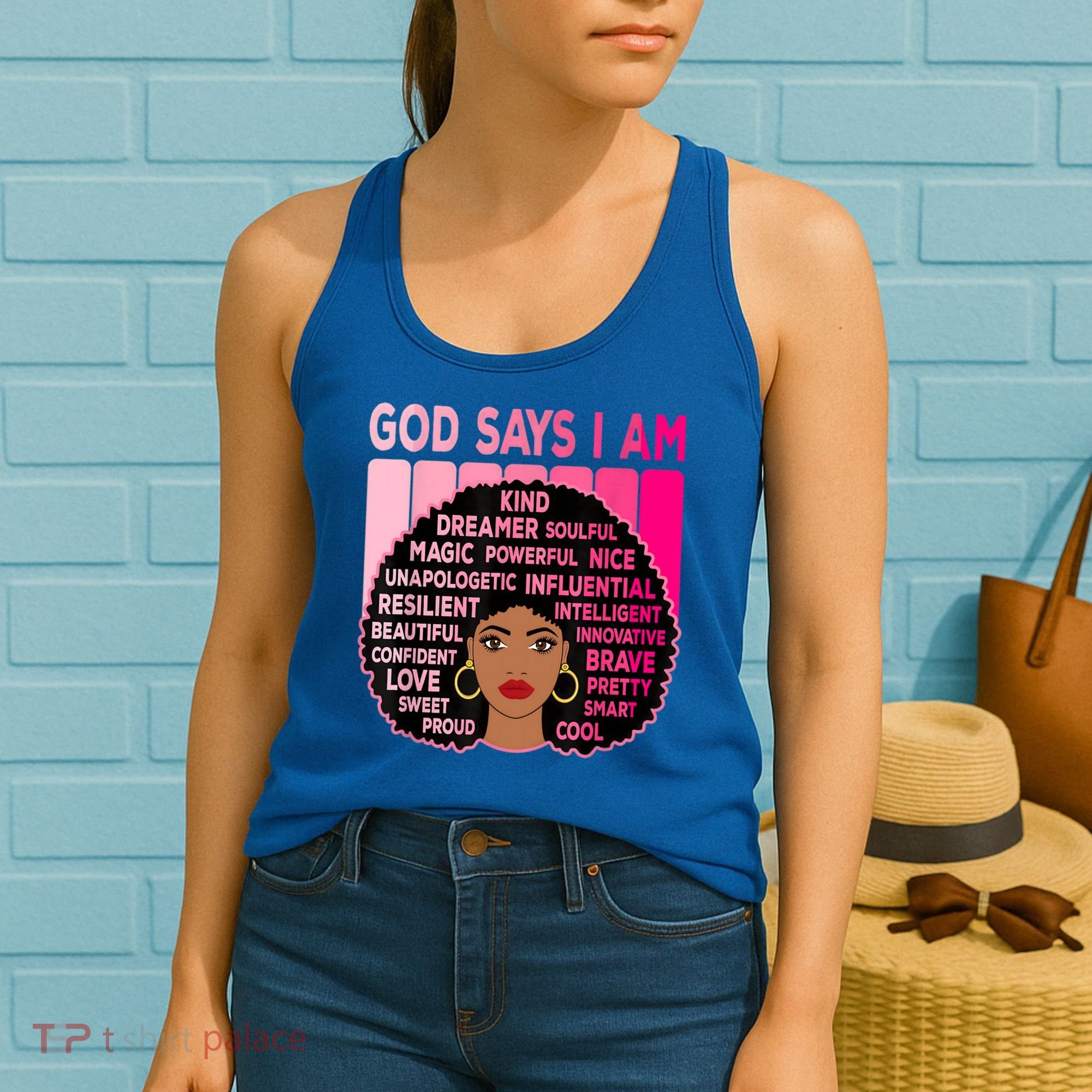 Black God Says I Am Black Melanin History Month Pride Great Gift Women's Tank Top