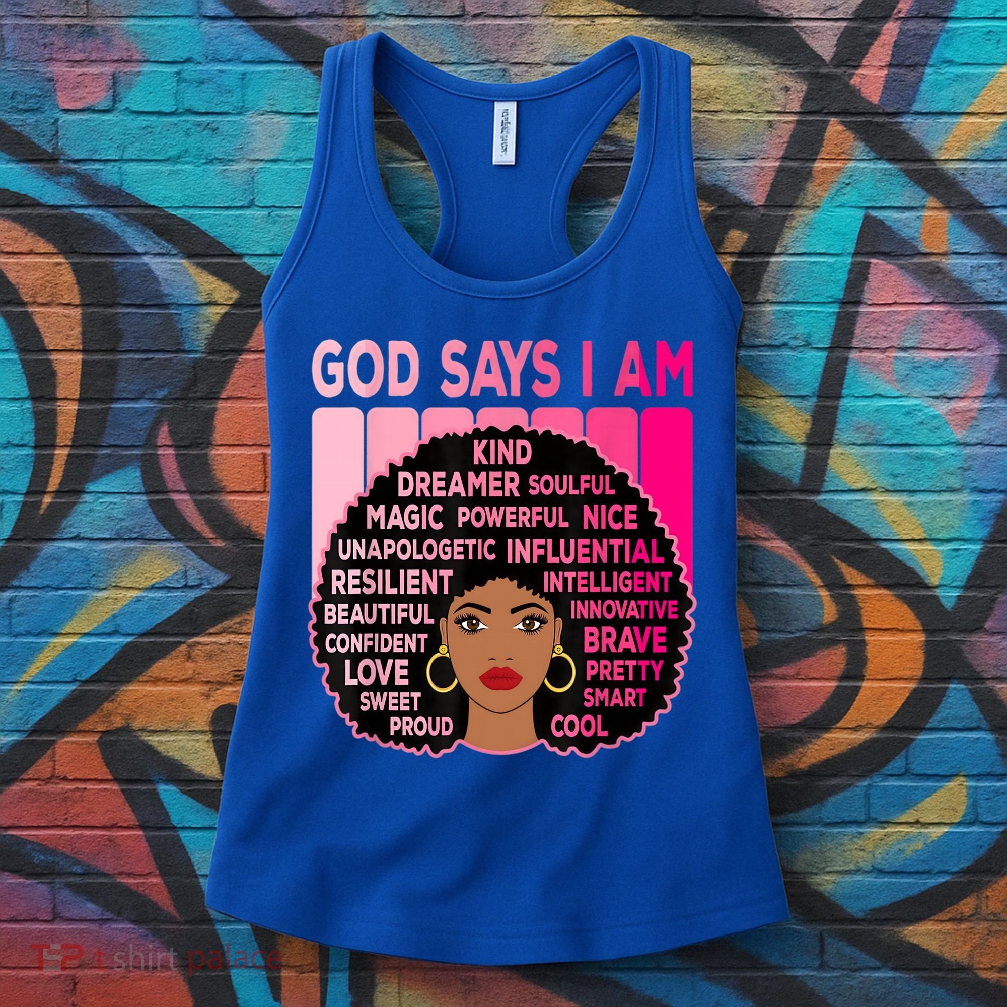 Black God Says I Am Black Melanin History Month Pride Great Gift Women's Tank Top