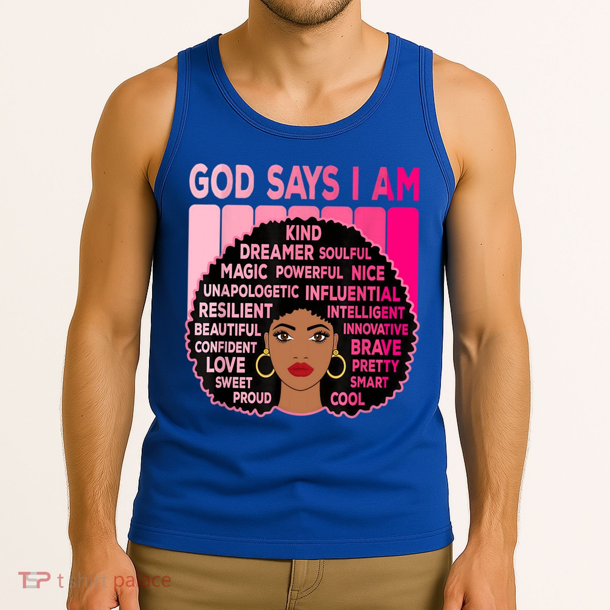 Black God Says I Am Black Melanin History Month Pride Great Gift Tank Top