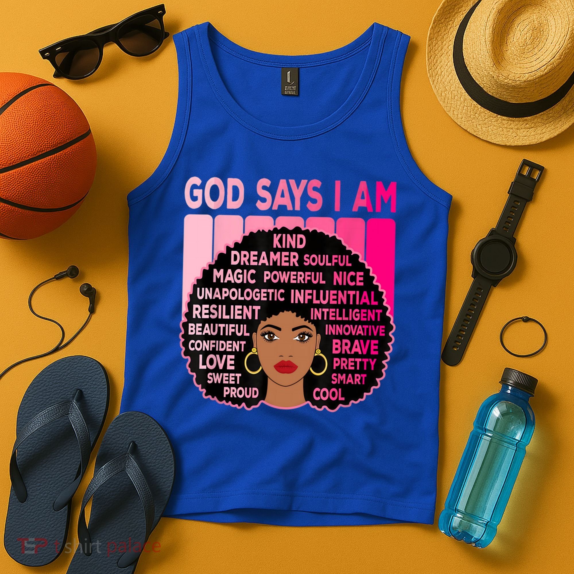 Black God Says I Am Black Melanin History Month Pride Great Gift Tank Top