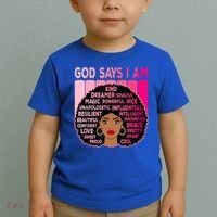 Black God Says I Am Black Melanin History Month Pride Great Gift Toddler T-Shirt thumb 2