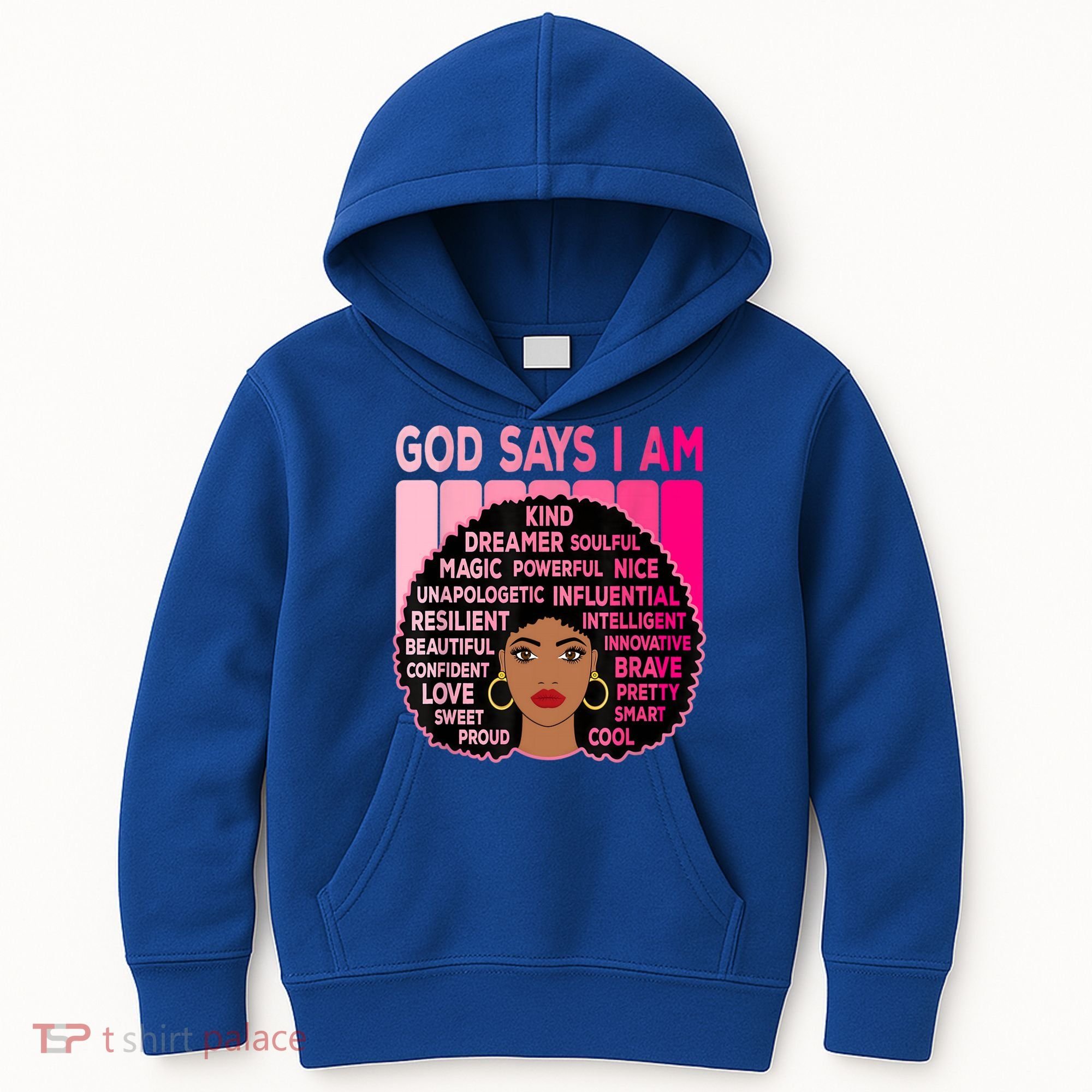 Black God Says I Am Black Melanin History Month Pride Great Gift Kids Hoodie