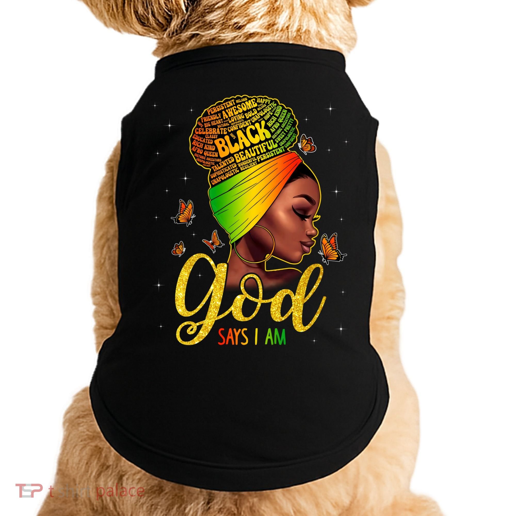 Black God Says I Am Juneteenth Black History Month Blm Gift Doggie Tank