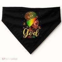 Black God Says I Am Juneteenth Black History Month Blm Gift USA-Made Doggie Bandana thumb 0