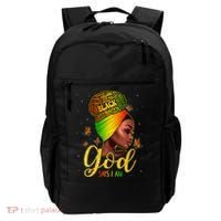 Black God Says I Am Juneteenth Black History Month Blm Gift Backpack thumb 0
