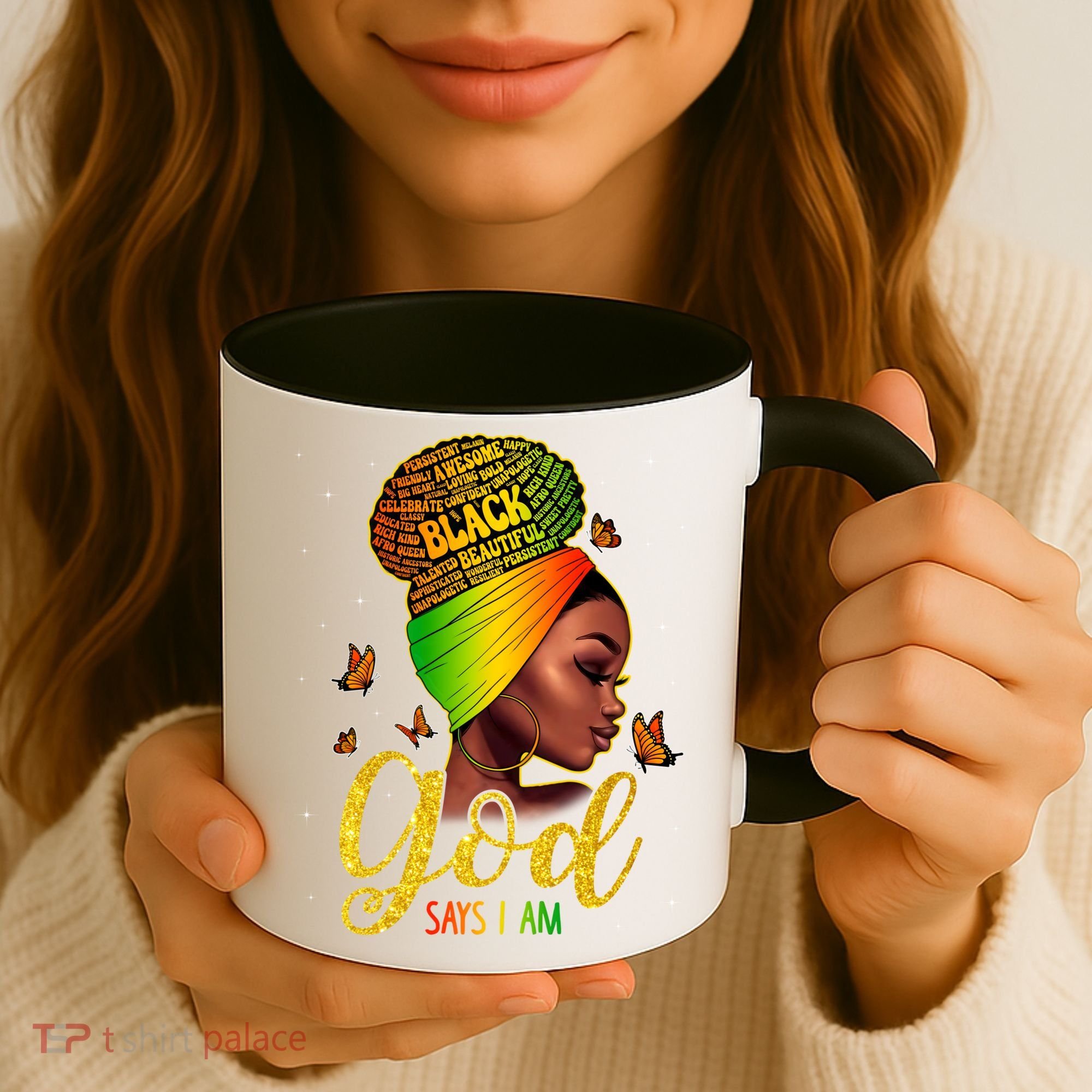 Black God Says I Am Juneteenth Black History Month Blm Gift Coffee Mug