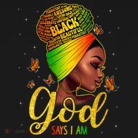Black God Says I Am Juneteenth Black History Month Blm Gift Women's Hoodie thumb 2