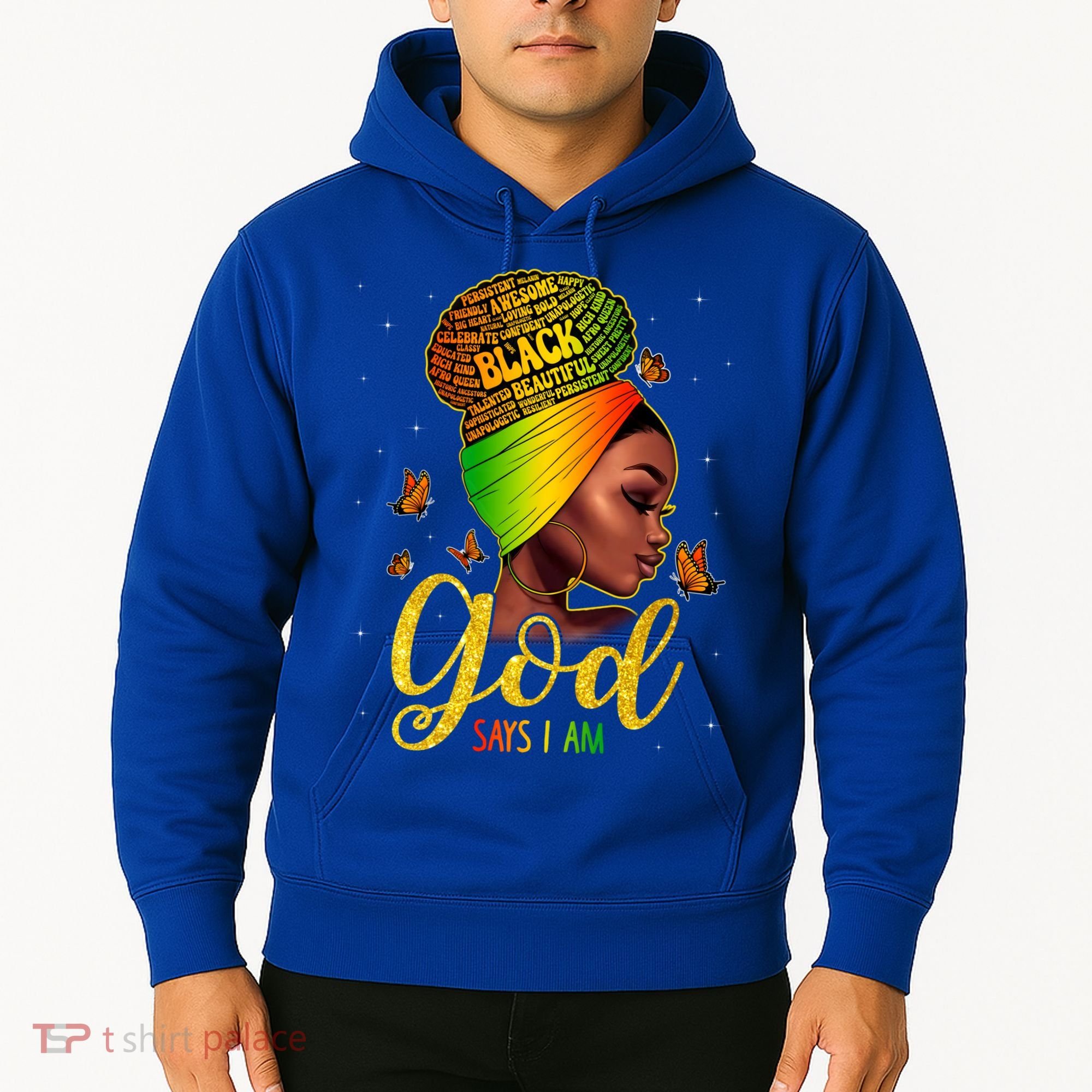 Black God Says I Am Juneteenth Black History Month Blm Gift Hoodie